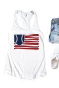 Baseball Flag Racerback Tank Top