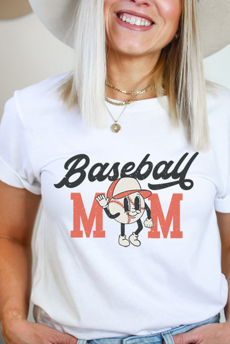 Baseball Mom Cartoon Graphic Tee