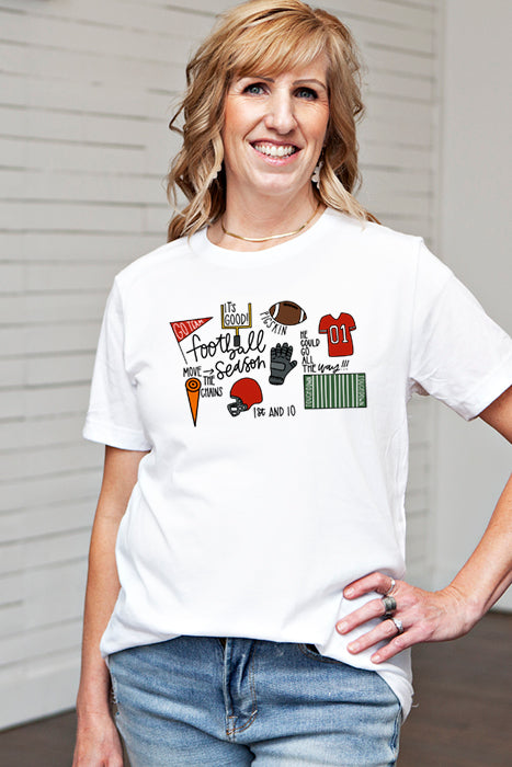 Football Season Graphic Tee – Red