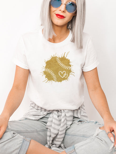 Baseball Heart Graphic Tee