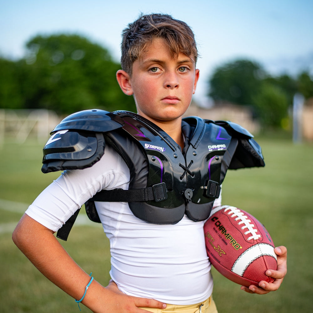 Scorpion Youth Football Shoulder Pads | Lightweight Protection