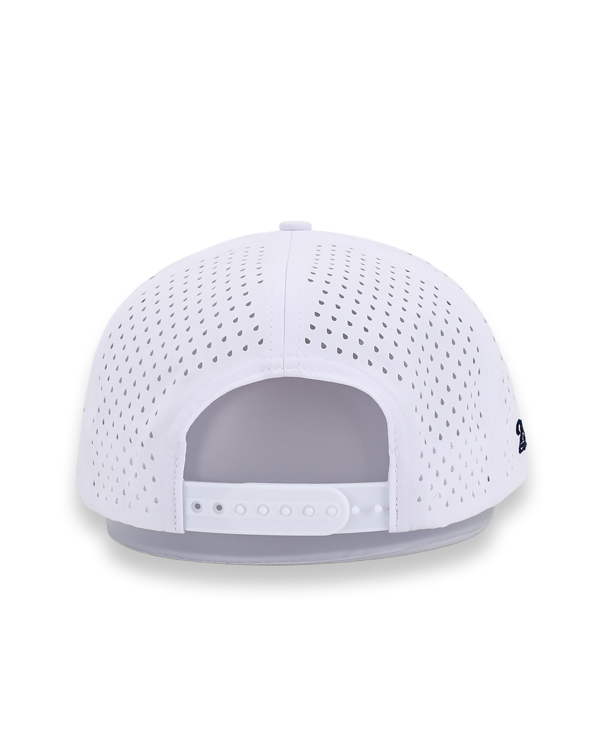 American Flag Rope Flat Bill Hat | White Golf Snapback