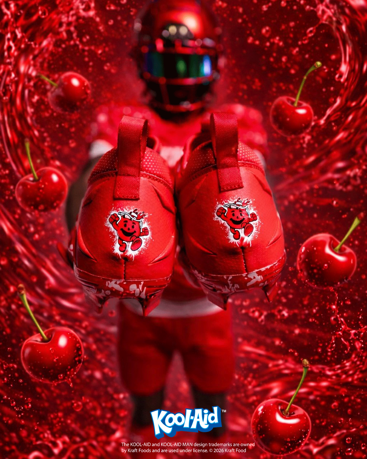Kool-Aid 'Cherry' Football Cleats - Quantum Speed by Phenom Elite