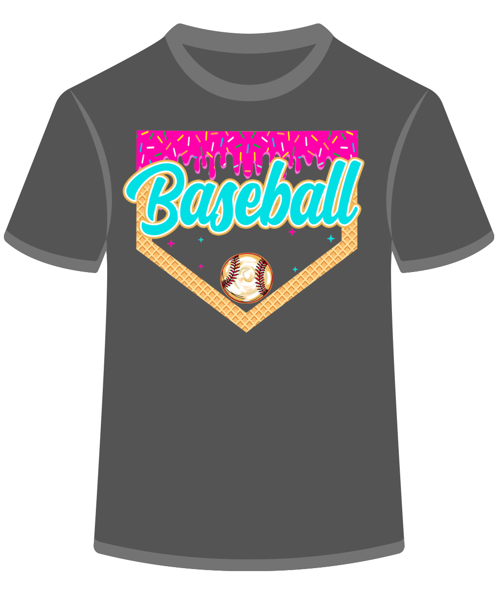 Baseball Drip Custom Tee: Front ONLY