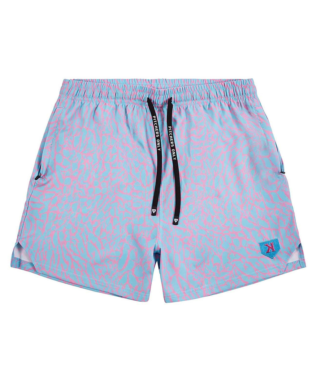 Youth Cotton Candy Elephant Print Training Shorts