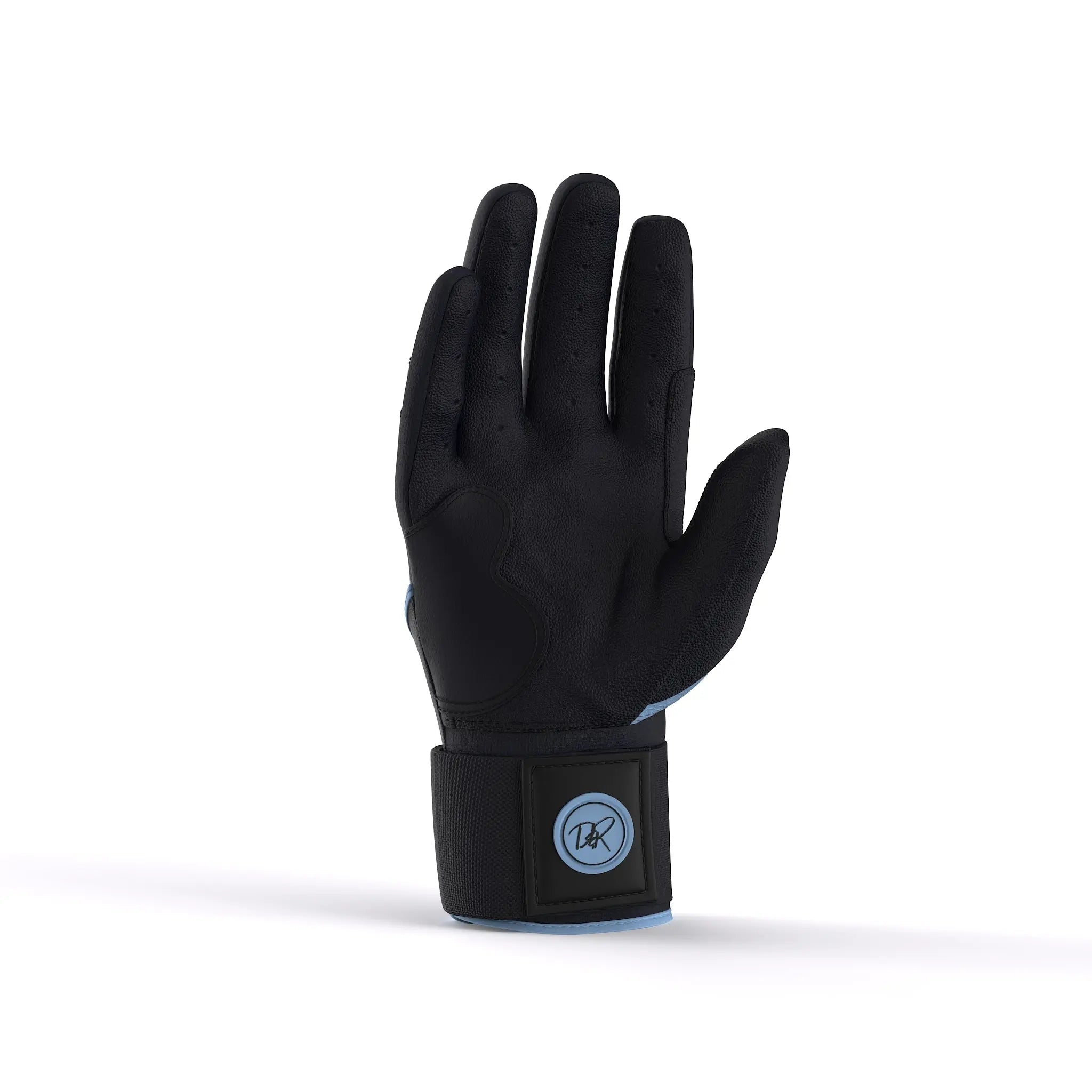 Drip & Rip™ Baller Series Premium Leather Long Cuff Batting Glove – Black Ice