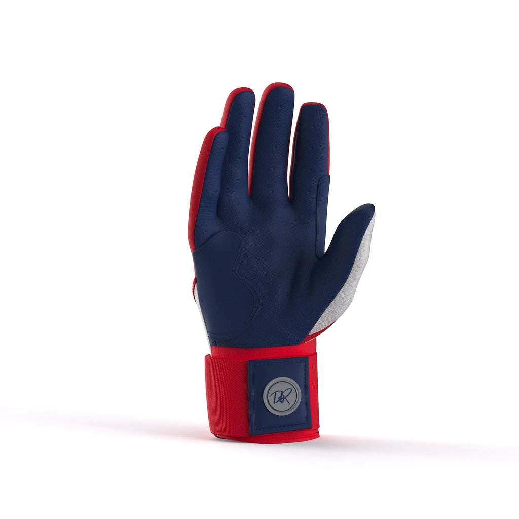 Drip & Rip™ Baller Series Premium Leather Long Cuff Batting Glove – Flags