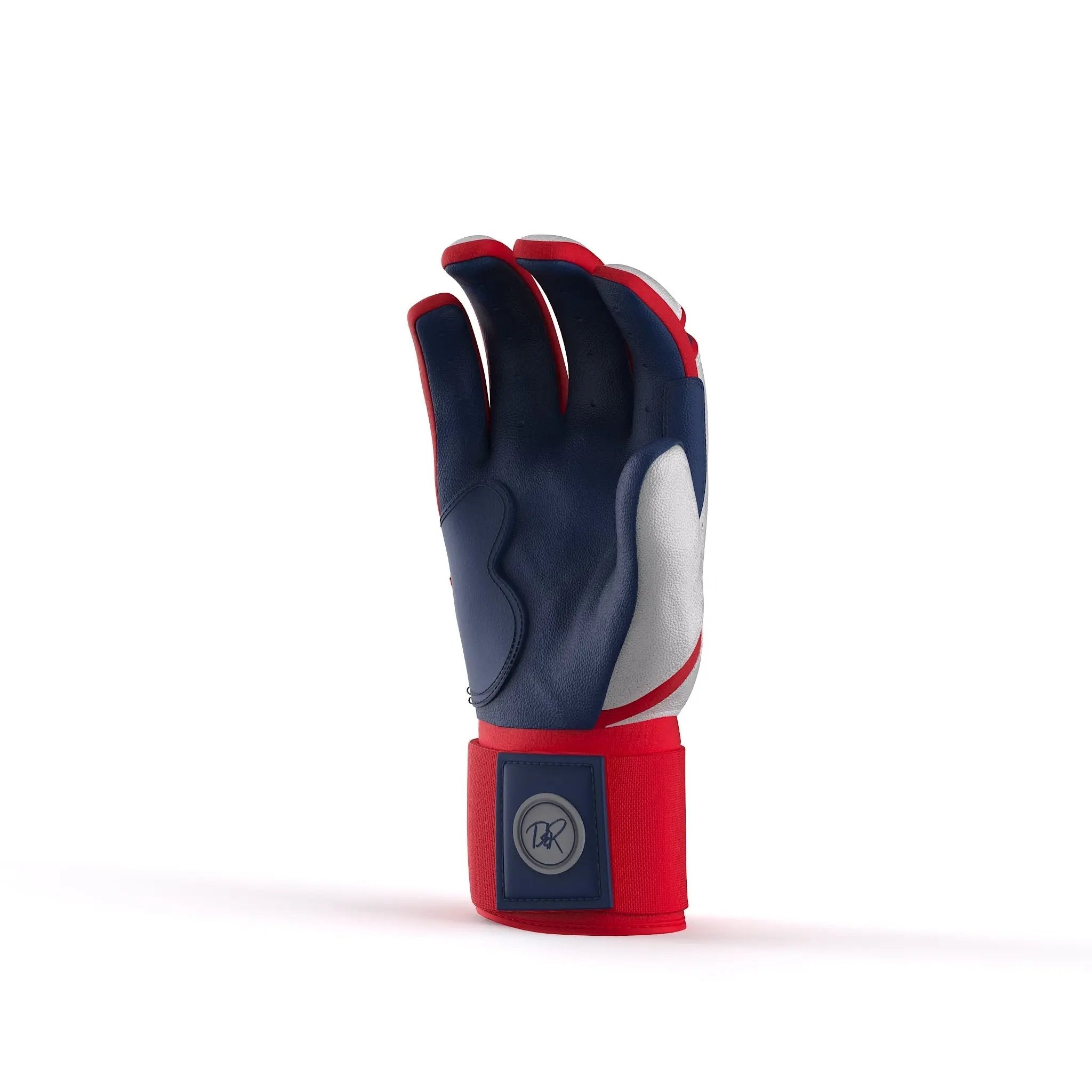 Drip & Rip™ Baller Series Premium Leather Long Cuff Batting Glove – Flags