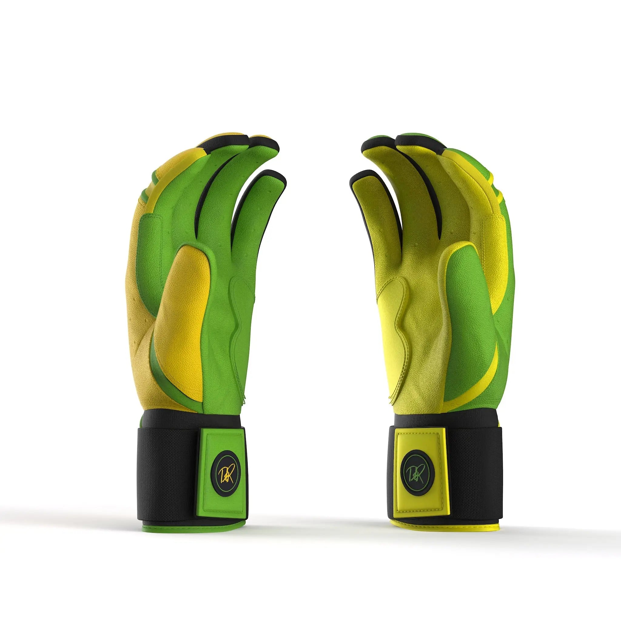 Drip & Rip™ Baller Series Premium Leather Long Cuff Batting Glove – Limelight
