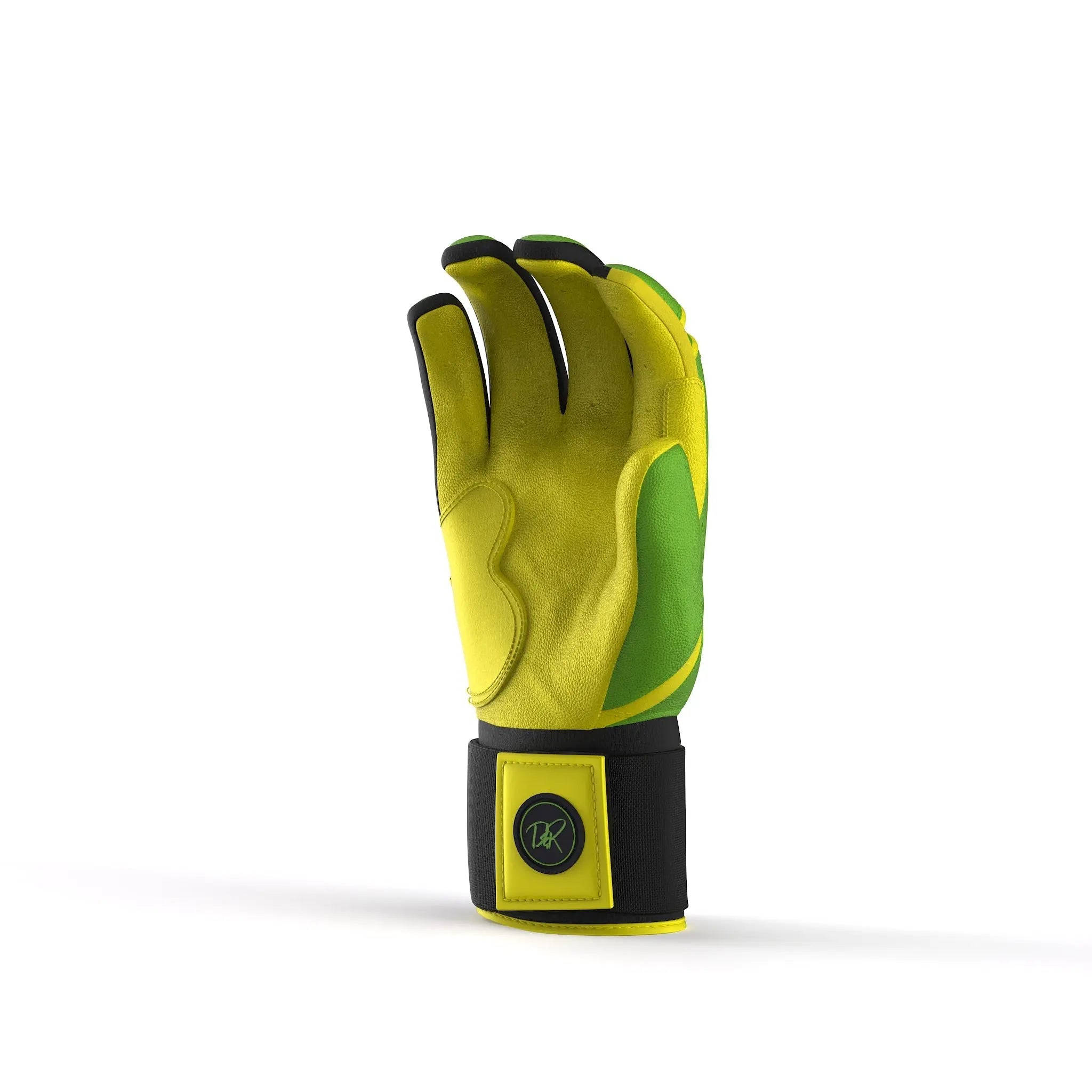Drip & Rip™ Baller Series Premium Leather Long Cuff Batting Glove – Limelight