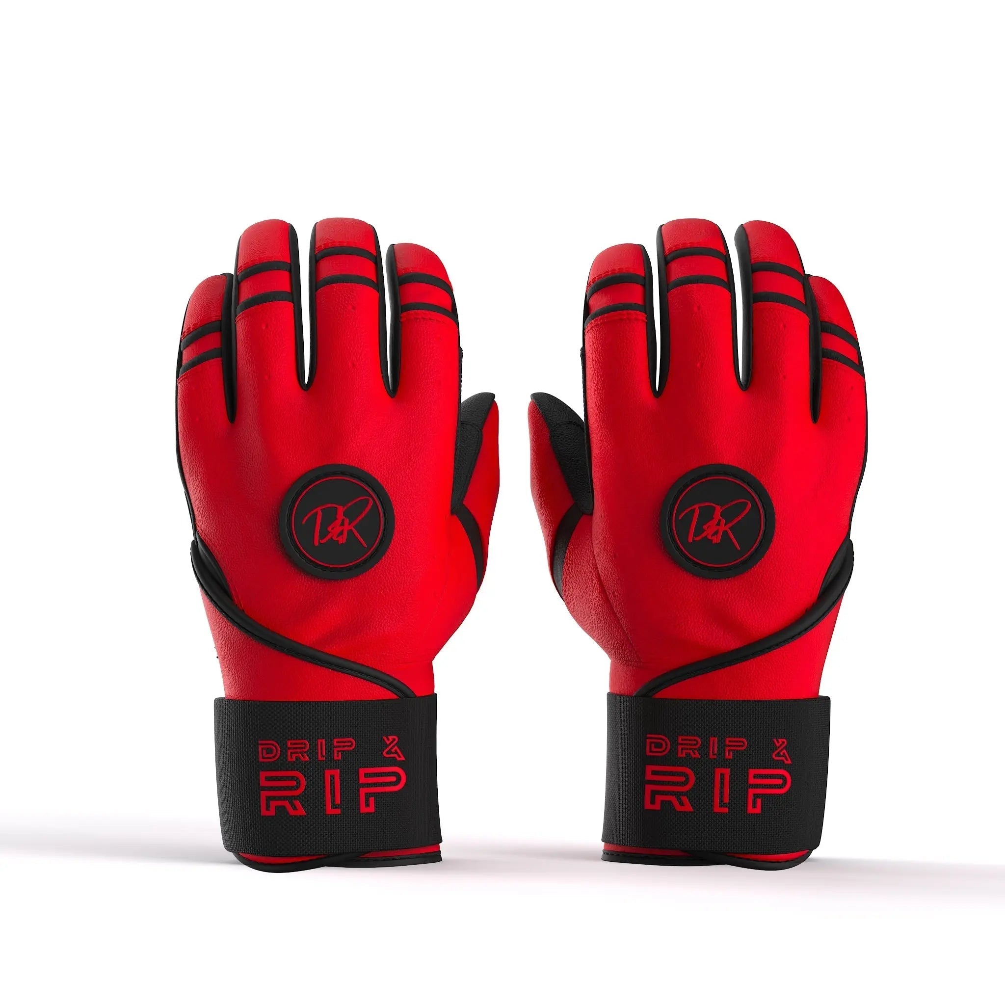 Drip & Rip™ Baller Series Premium Leather Long Cuff Batting Glove – Magma