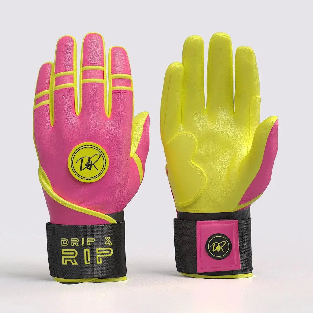 Drip & Rip™ Baller Series Batting Gloves – Pink Lemonade