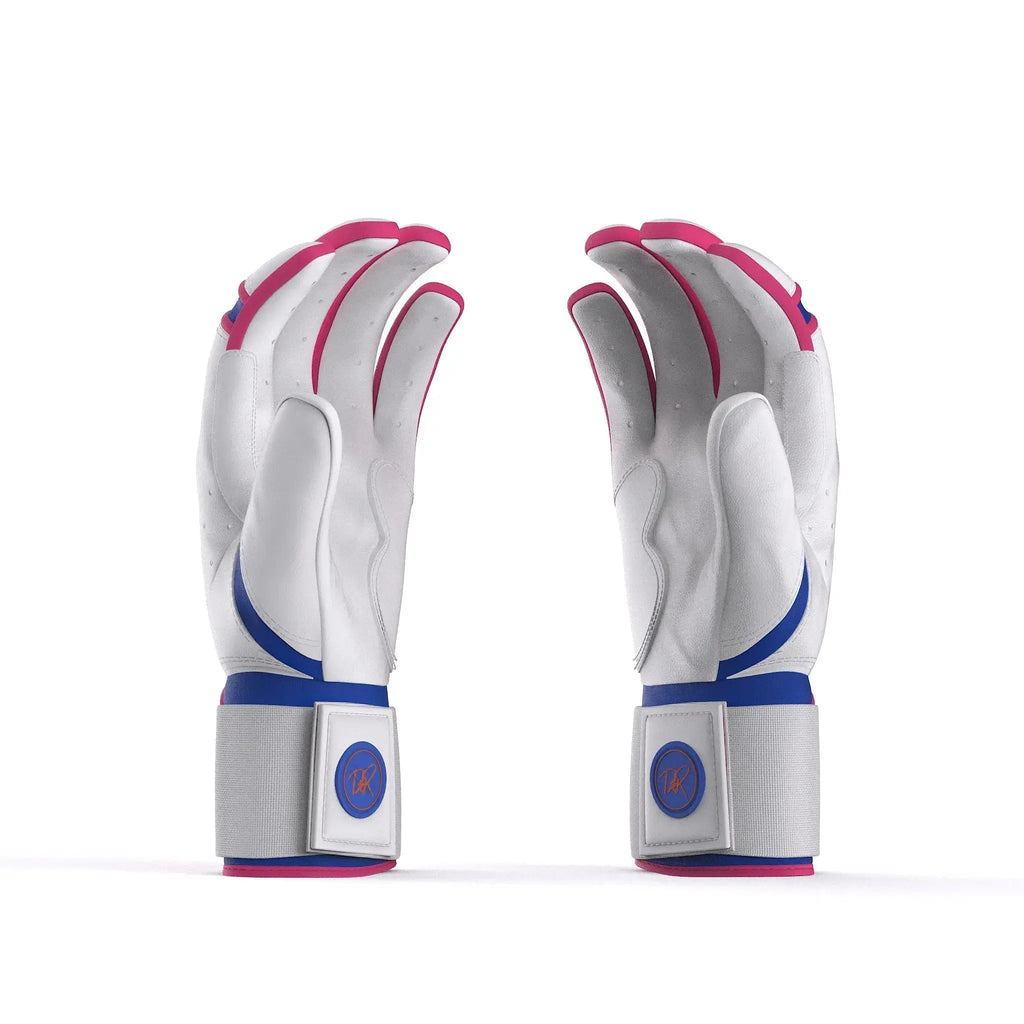 Drip & Rip™ Baller Series Premium Leather Long Cuff Batting Glove – South Beach Smoke