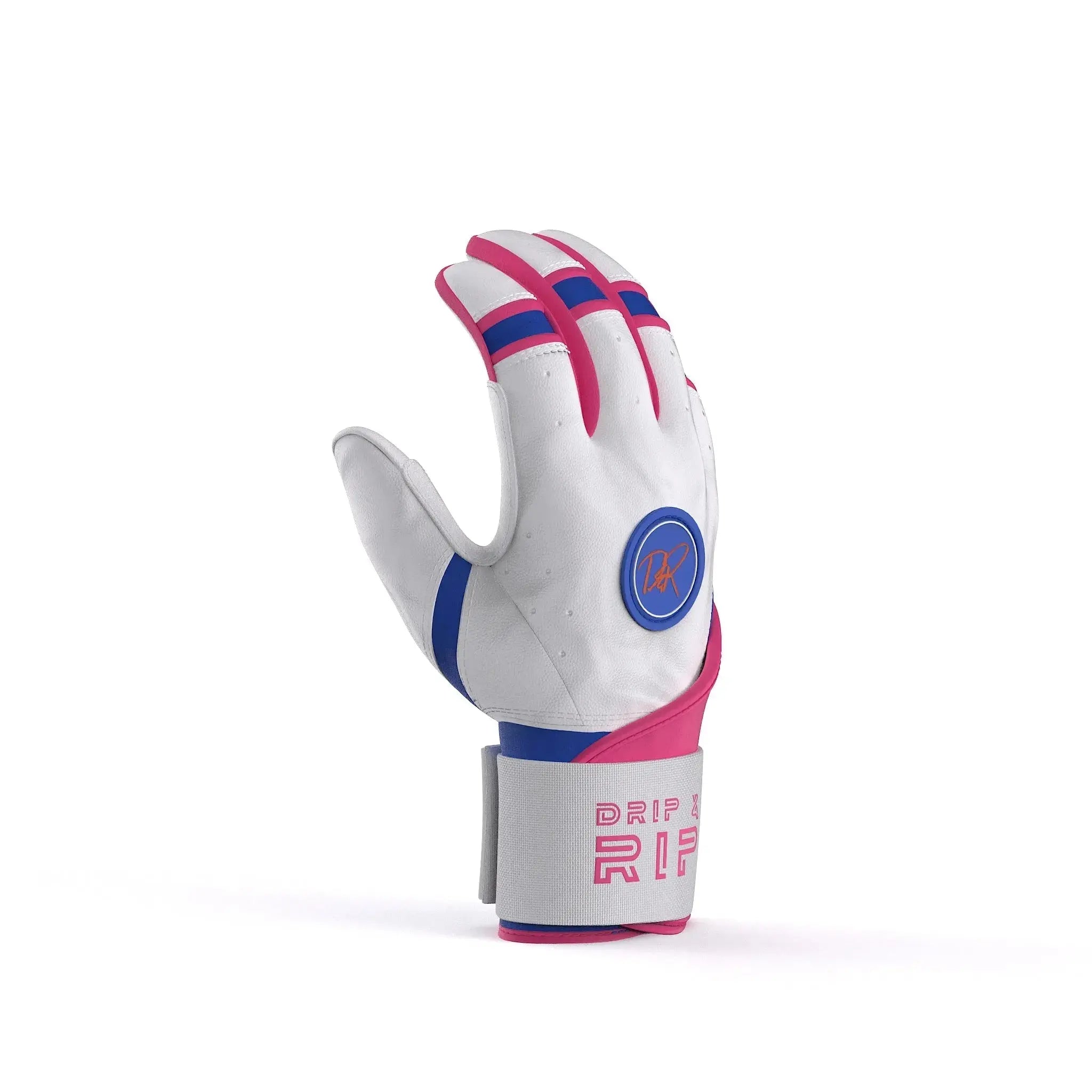 Drip & Rip™ Baller Series Premium Leather Long Cuff Batting Glove – South Beach Smoke