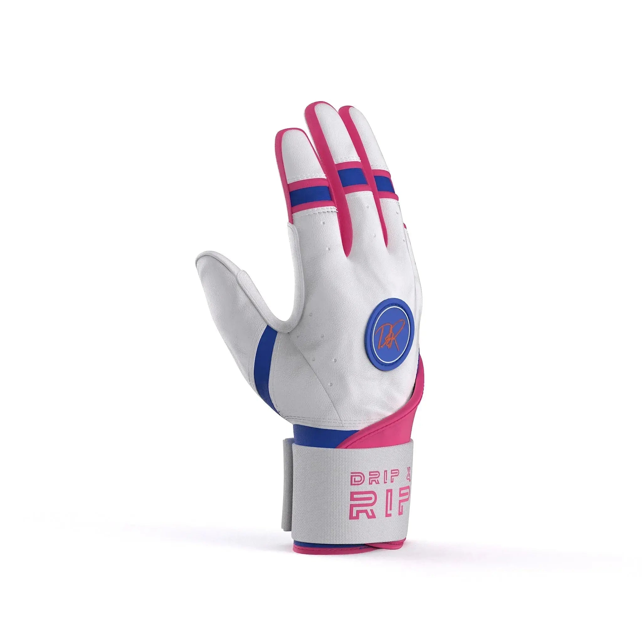 Drip & Rip™ Baller Series Premium Leather Long Cuff Batting Glove – South Beach Smoke