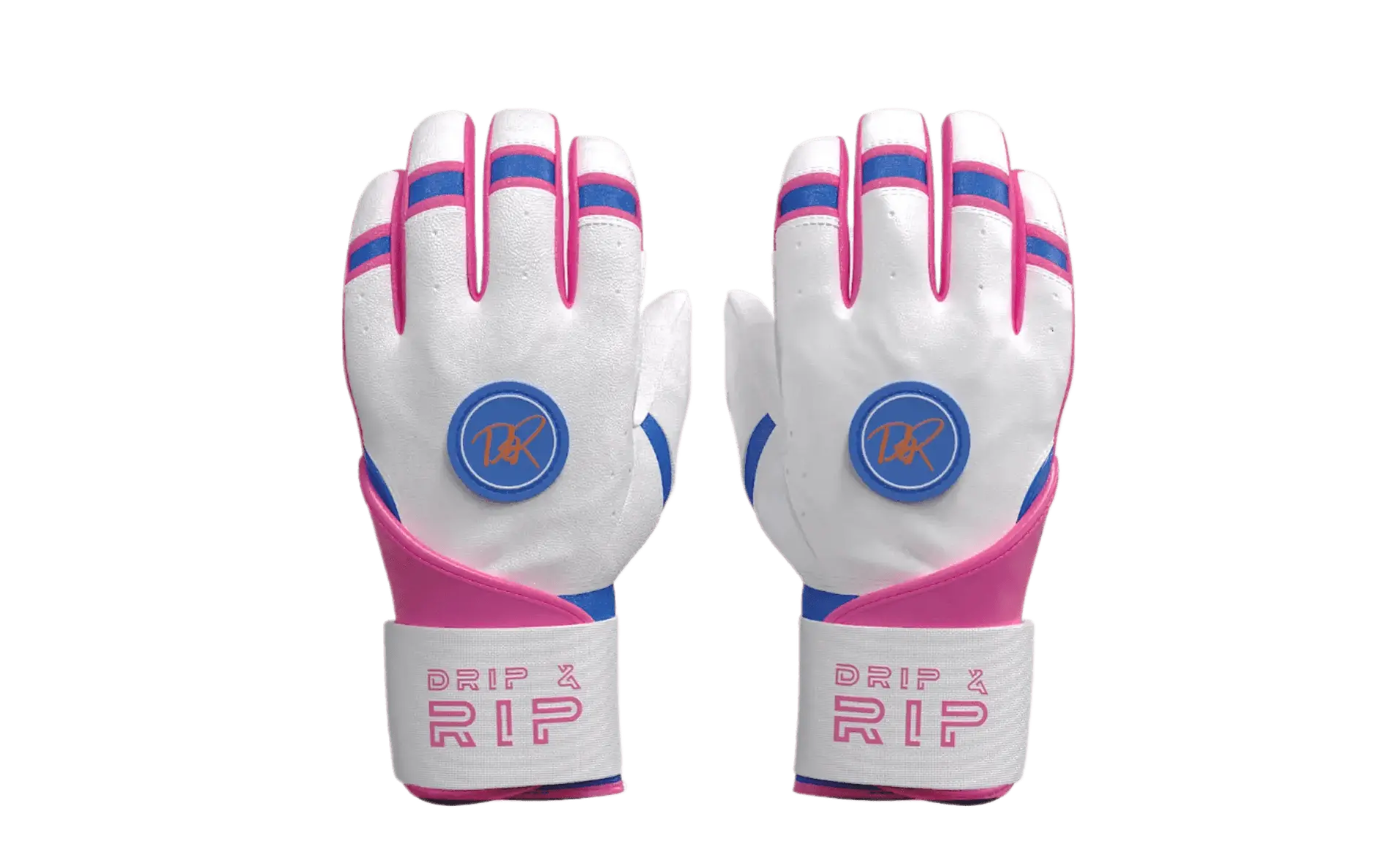 Drip & Rip™ Baller Series Premium Leather Long Cuff Batting Glove – South Beach Smoke