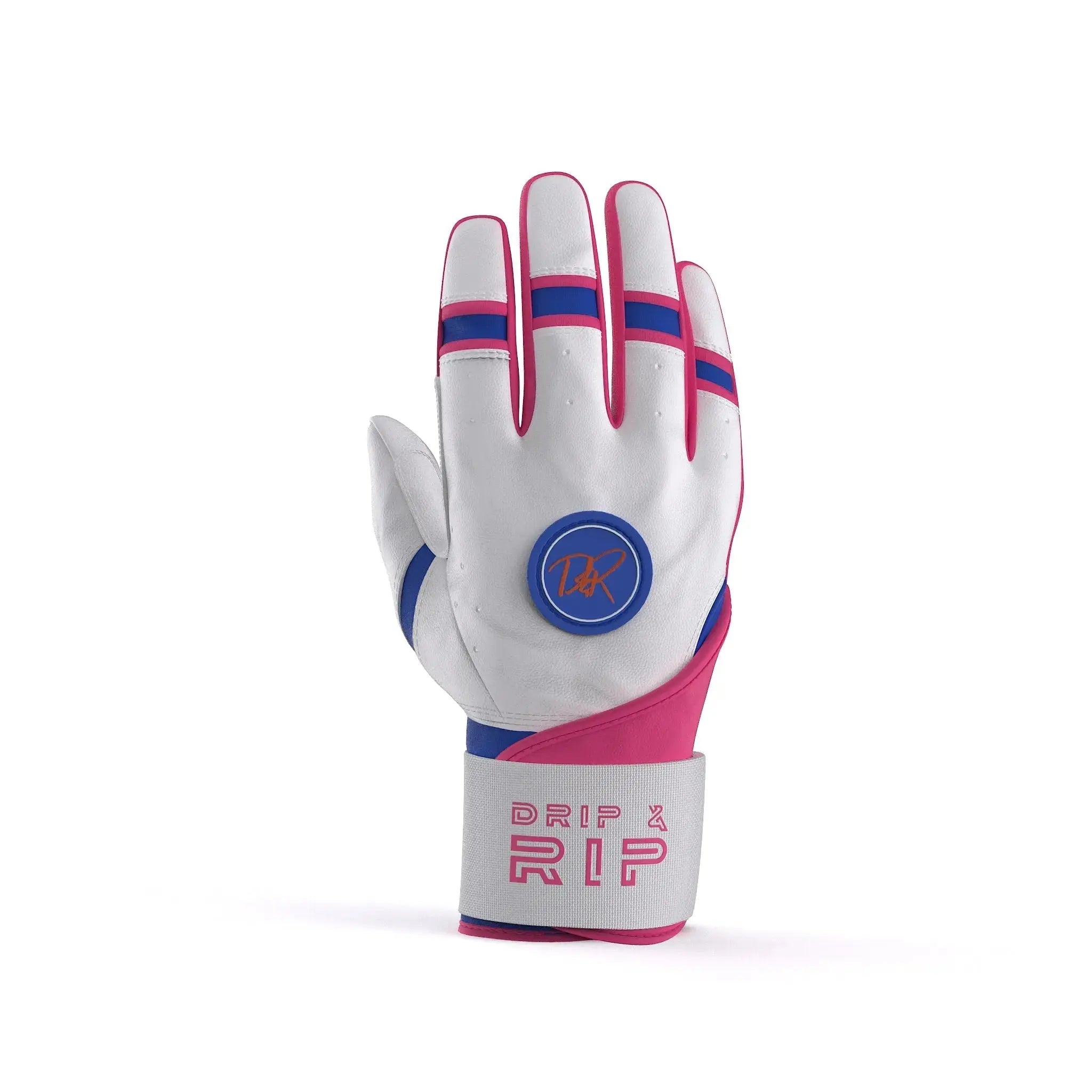 Drip & Rip™ Baller Series Premium Leather Long Cuff Batting Glove – South Beach Smoke