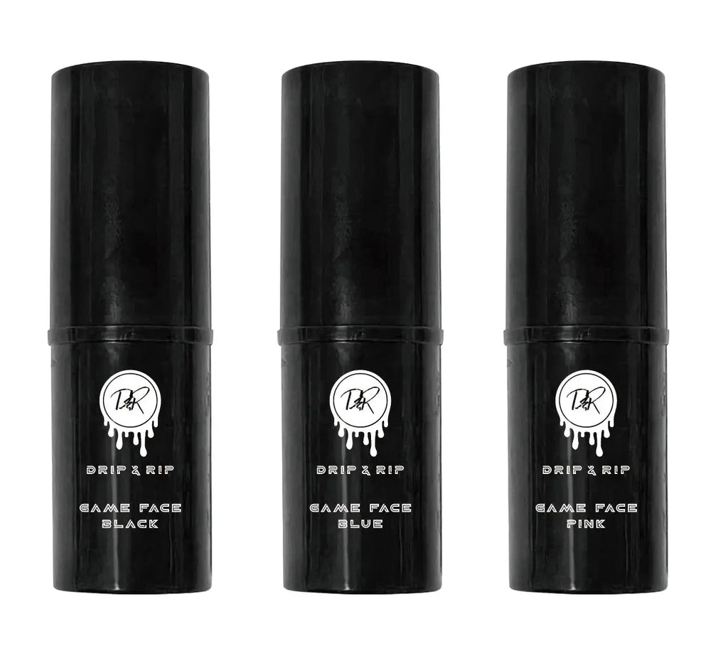 Drip & Rip™ GameFace Eye Black Set – Black, Pink & Blue