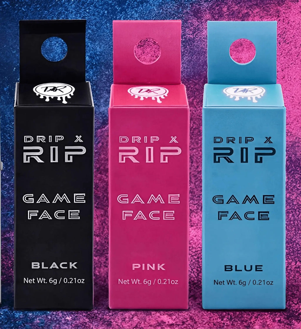 Drip & Rip™ GameFace Eye Black Set – Black, Pink & Blue