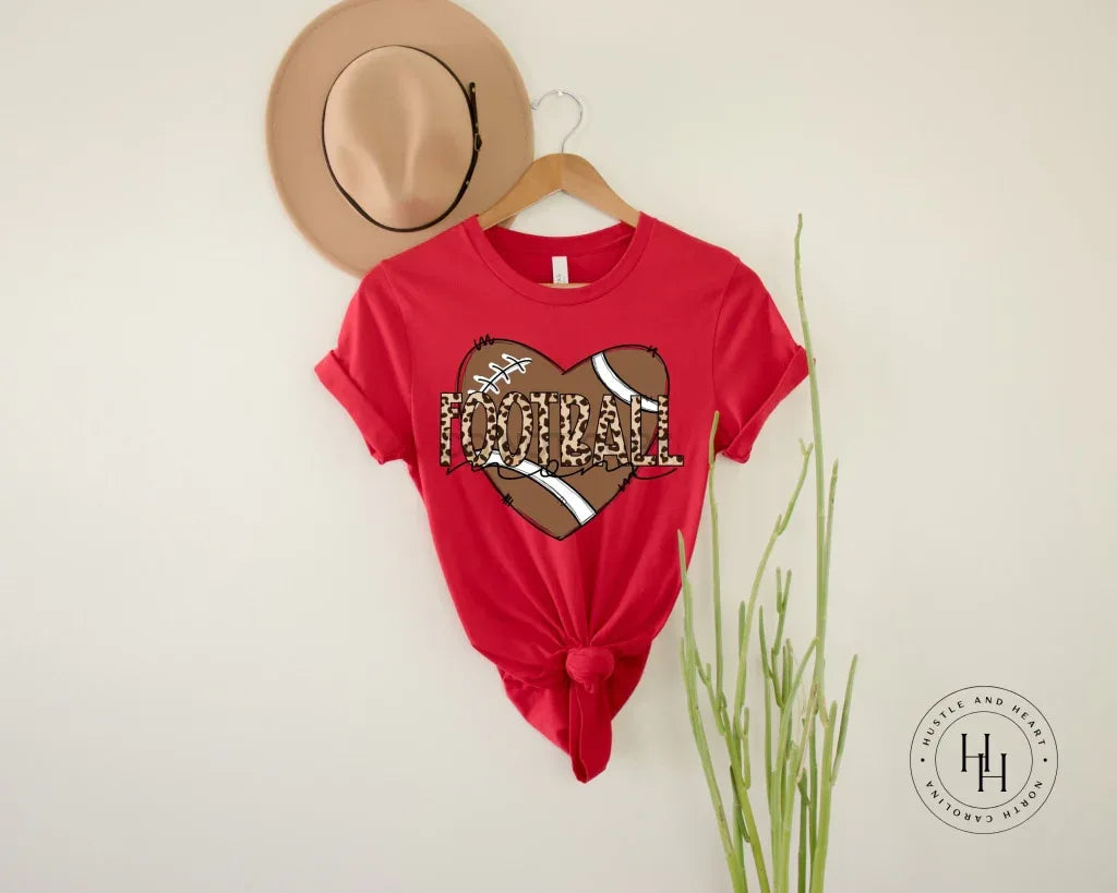 Football Mom Leopard Graphic Tee