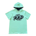 Woke Up RAD - Premium Short Sleeve Hooded Tee (Mint/Black)