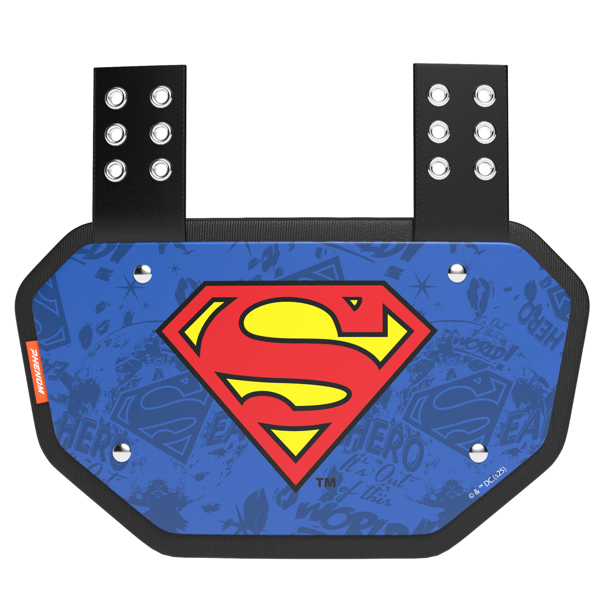 Phenom Elite Football Back Plate - Superman