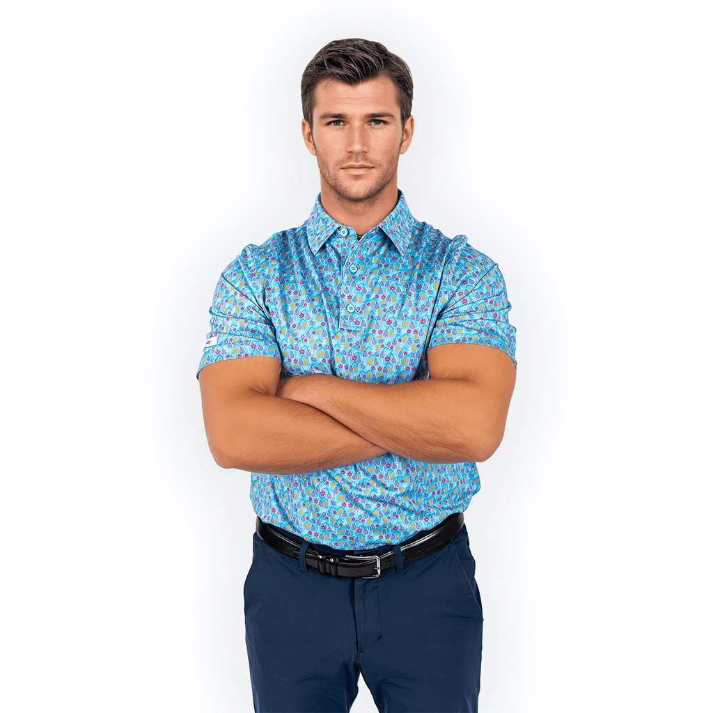 Time to Par/Tee Men's Golf Polo | UPF 50+ Performance Shirt
