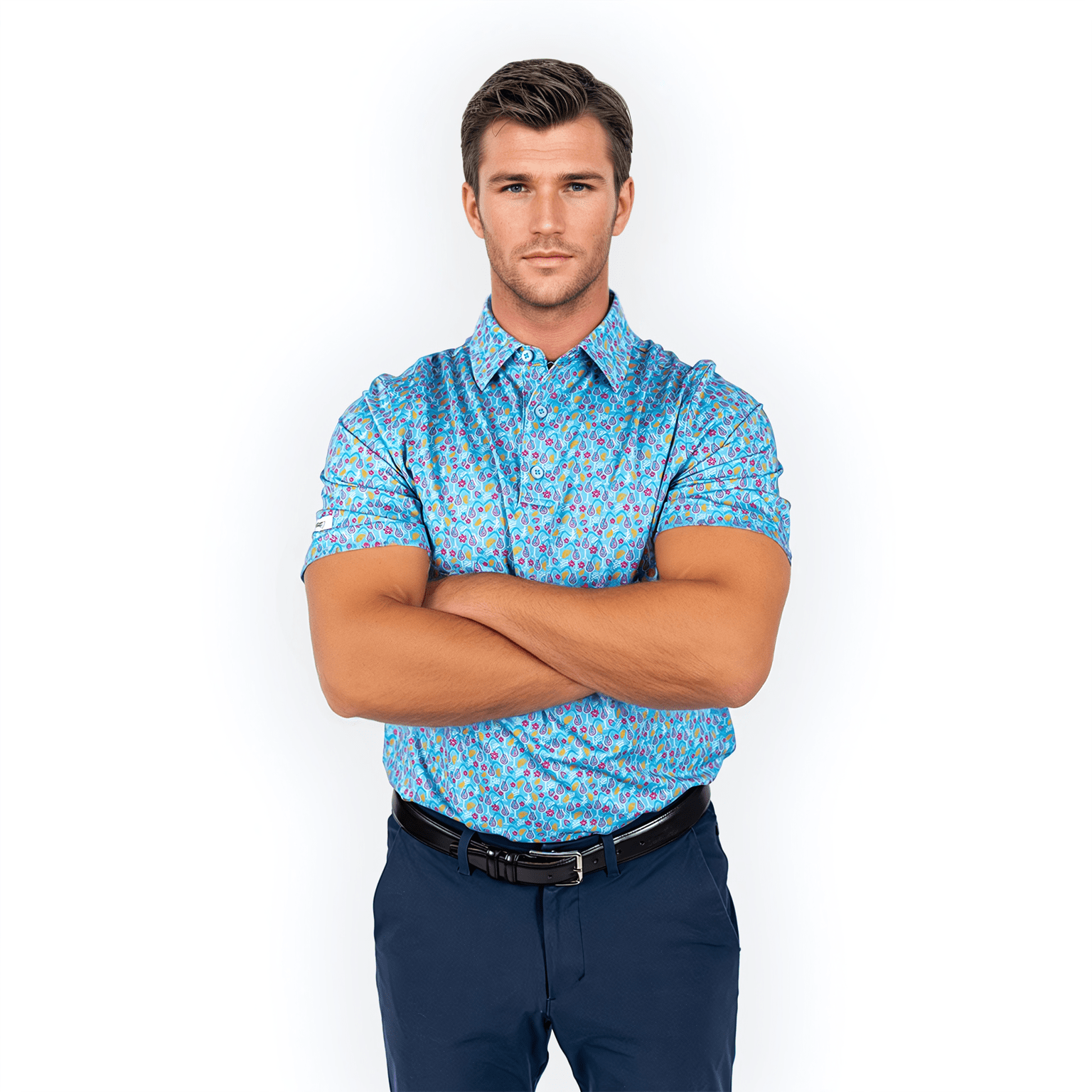 Time to Par/Tee Men's Golf Polo | UPF 50+ Performance Shirt