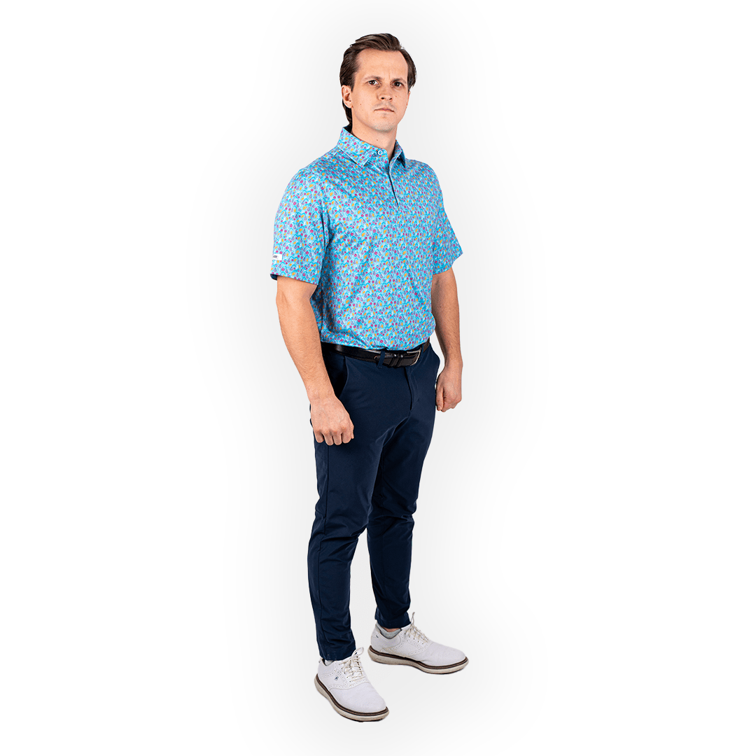 Time to Par/Tee Men's Golf Polo | UPF 50+ Performance Shirt
