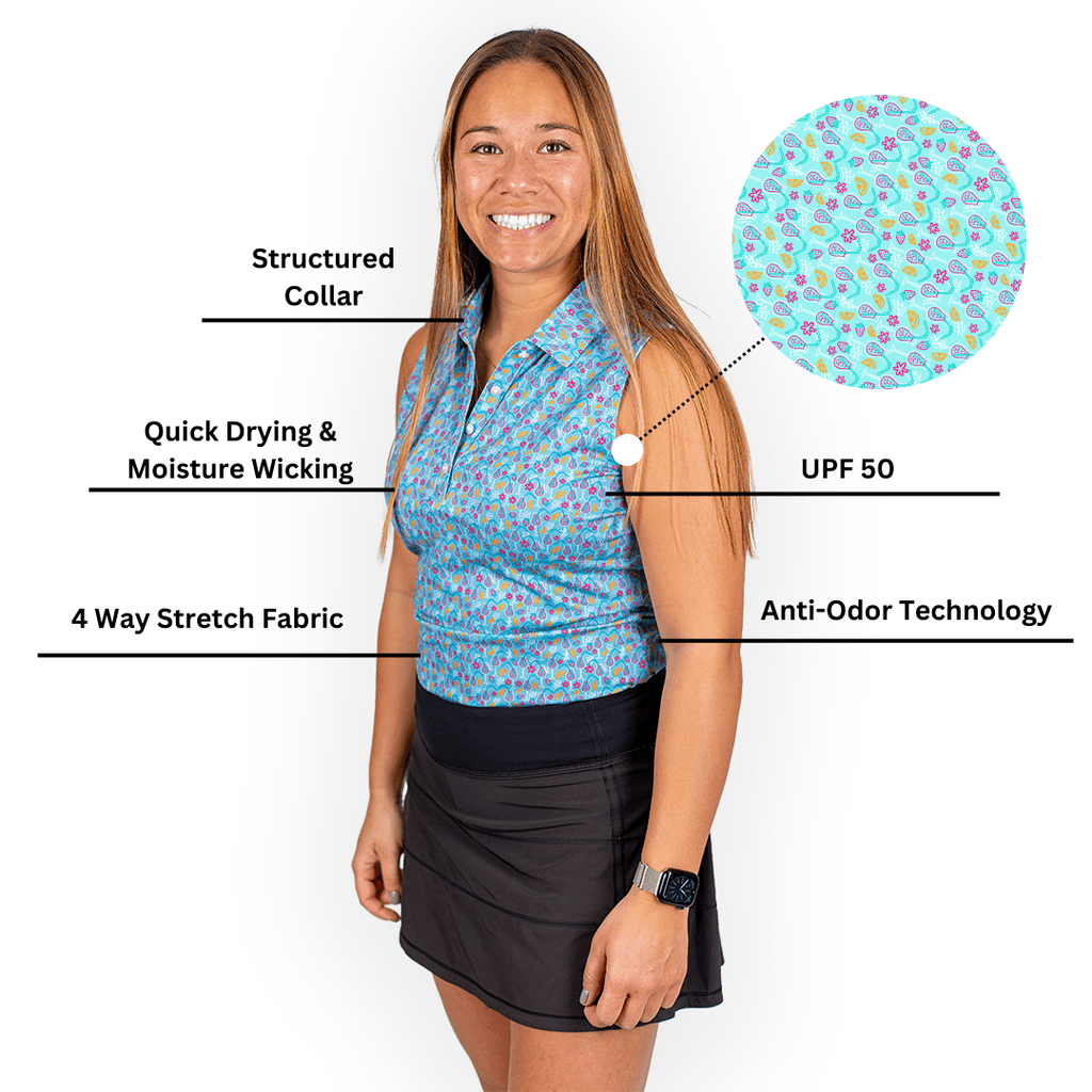 Time to Par/Tee Women's Sleeveless Golf Polo | UPF 50+
