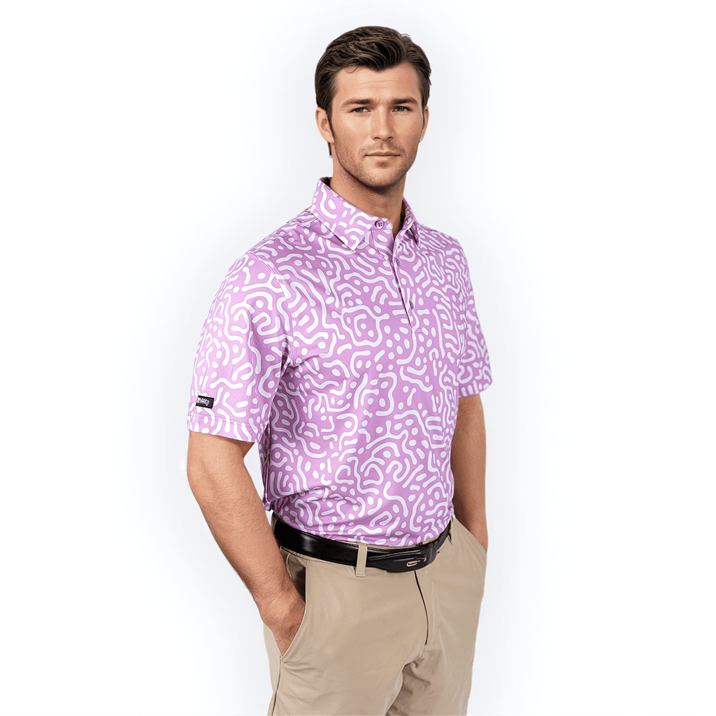 Wrong Fairway Men's Golf Polo | Lavender | UPF 50+