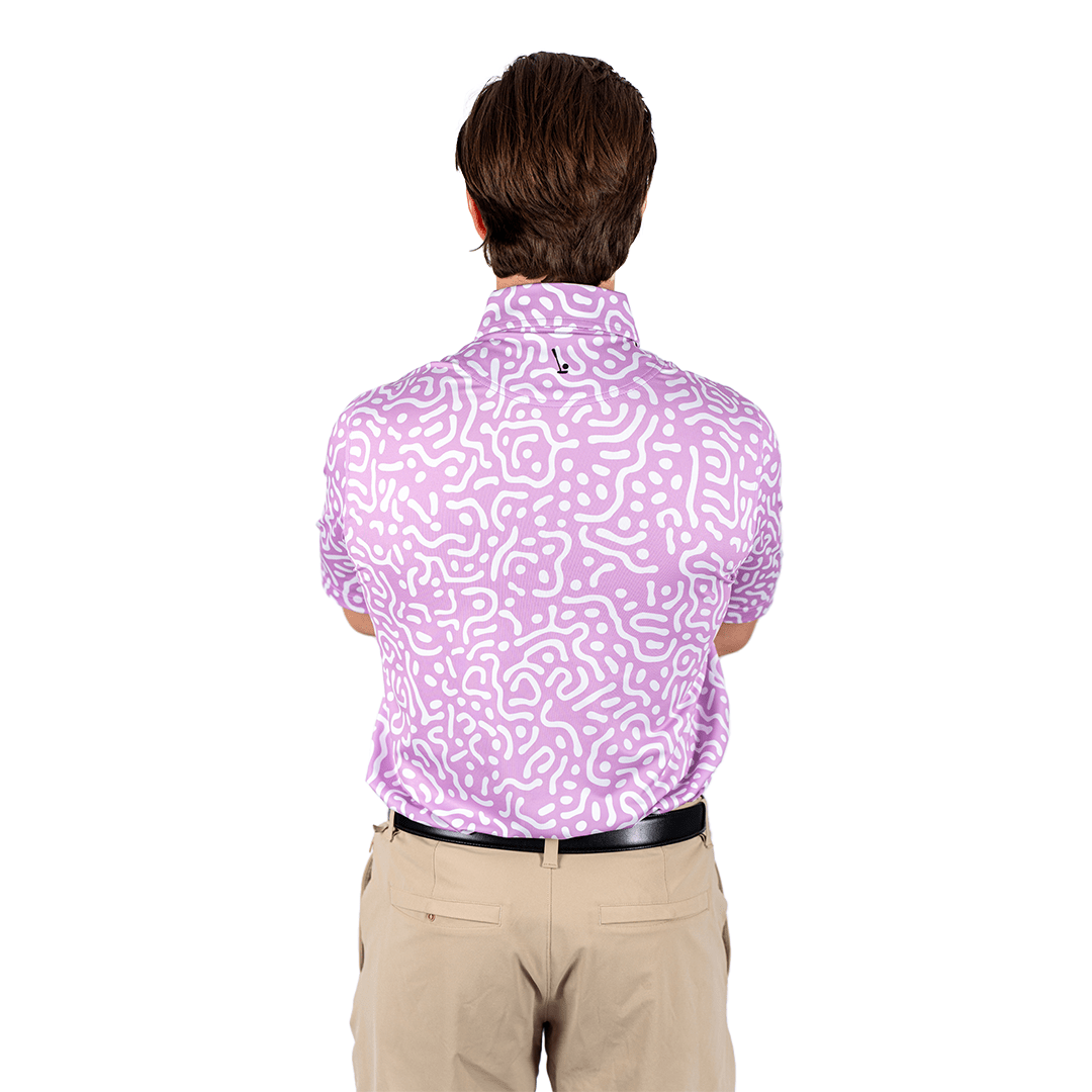 Wrong Fairway Men's Golf Polo | Lavender | UPF 50+