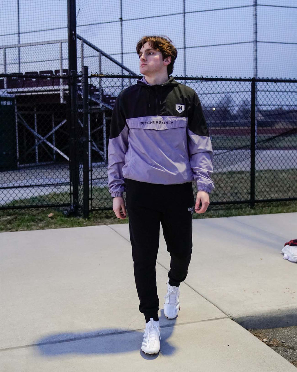 Black/Charcoal Gray Windbreaker